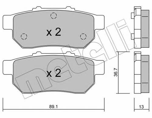 Metelli 22-0176-0 Brake Pad Set, disc brake 2201760