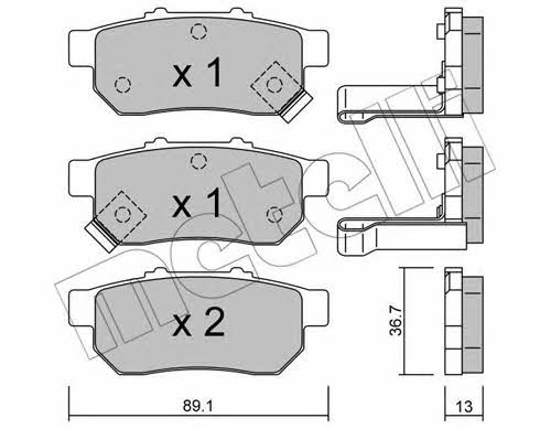 Metelli 22-0176-1 Brake Pad Set, disc brake 2201761