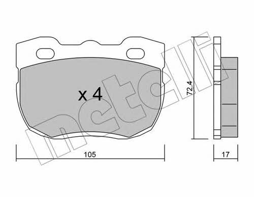 Metelli 22-0177-1 Brake Pad Set, disc brake 2201771