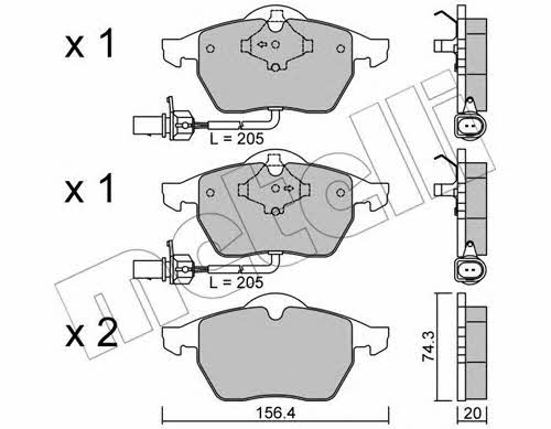 Metelli 22-0181-3 Brake Pad Set, disc brake 2201813