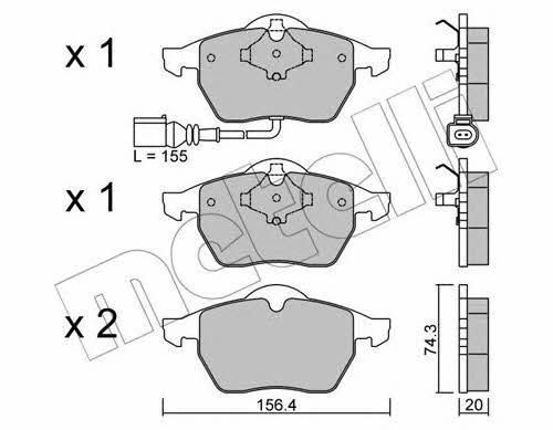 Metelli 22-0181-4 Brake Pad Set, disc brake 2201814
