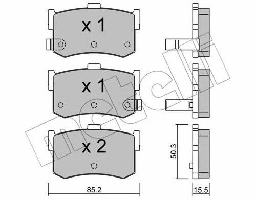 Metelli 22-0187-0 Brake Pad Set, disc brake 2201870