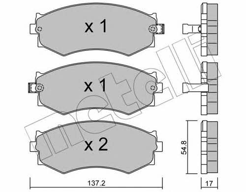 Metelli 22-0190-1 Brake Pad Set, disc brake 2201901