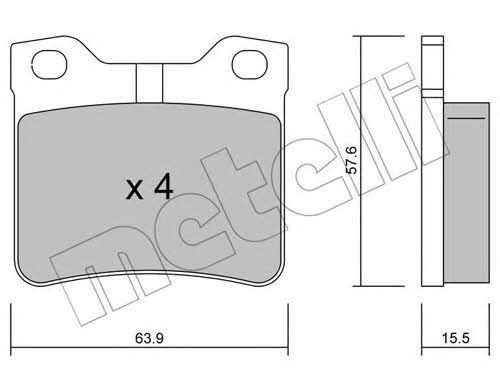 Metelli 22-0192-1 Brake Pad Set, disc brake 2201921