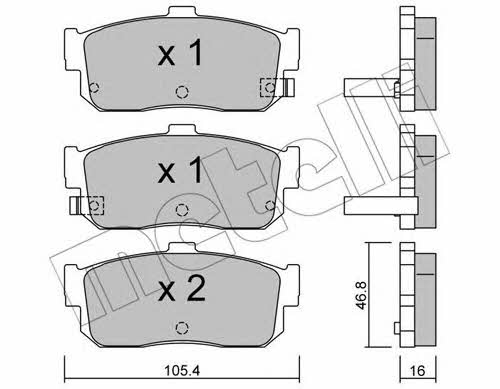Metelli 22-0193-1 Brake Pad Set, disc brake 2201931
