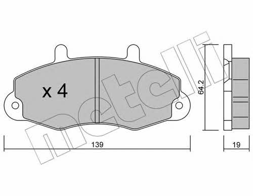 Metelli 22-0194-0 Brake Pad Set, disc brake 2201940