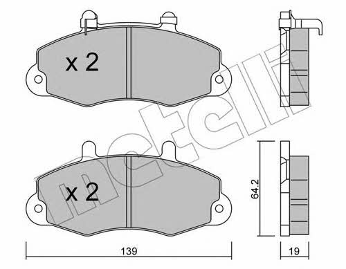 Metelli 22-0194-1 Brake Pad Set, disc brake 2201941