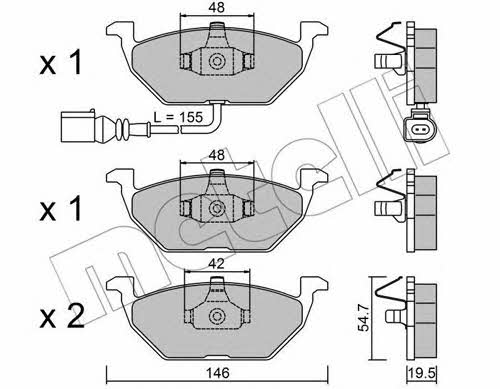 Metelli 22-0211-2 Brake Pad Set, disc brake 2202112