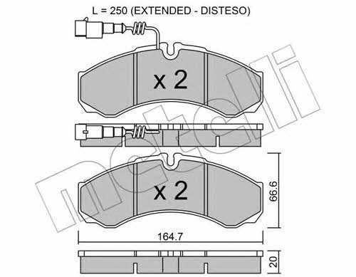 Metelli 22-0212-9 Brake Pad Set, disc brake 2202129
