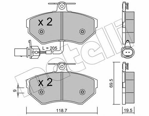 Metelli 22-0215-2 Brake Pad Set, disc brake 2202152