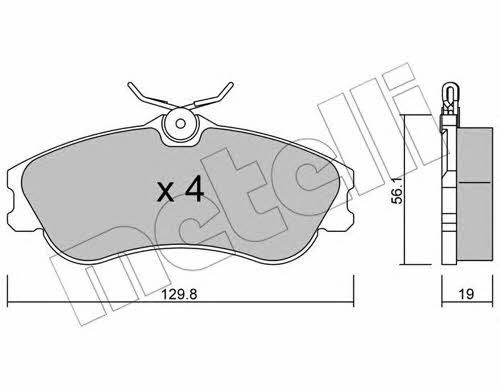 Metelli 22-0217-1 Brake Pad Set, disc brake 2202171
