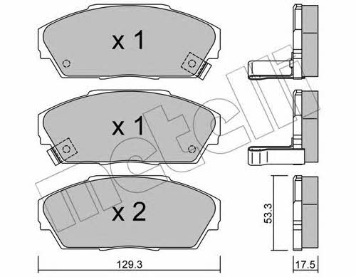 Metelli 22-0225-0 Brake Pad Set, disc brake 2202250
