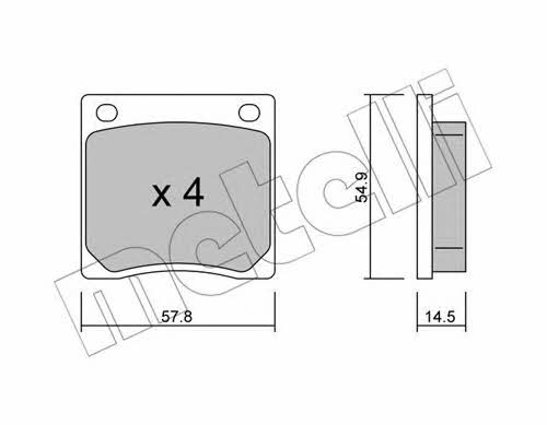 Metelli 22-0229-0 Brake Pad Set, disc brake 2202290