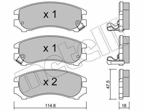 Metelli 22-0230-1 Brake Pad Set, disc brake 2202301