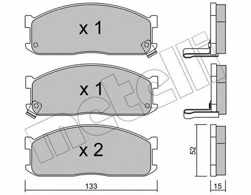 Metelli 22-0232-1 Brake Pad Set, disc brake 2202321