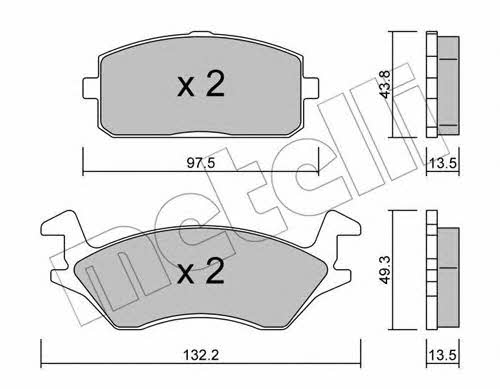 Metelli 22-0234-0 Brake Pad Set, disc brake 2202340