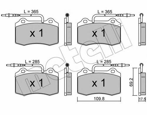 Metelli 22-0251-1 Brake Pad Set, disc brake 2202511