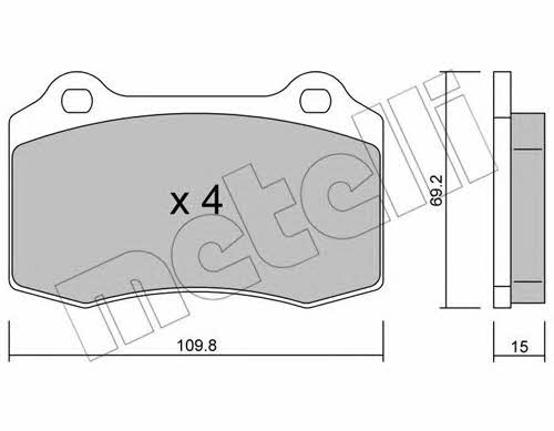 Metelli 22-0251-2 Brake Pad Set, disc brake 2202512