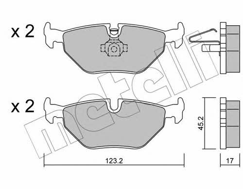 Metelli 22-0261-0 Brake Pad Set, disc brake 2202610