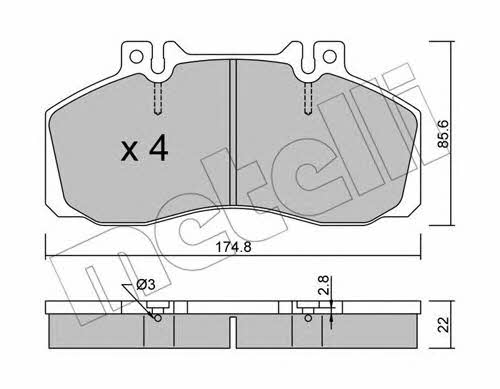 Metelli 22-0267-0 Brake Pad Set, disc brake 2202670