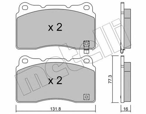 Metelli 22-0288-5 Brake Pad Set, disc brake 2202885