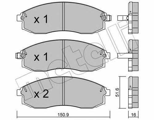 Metelli 22-0306-1 Brake Pad Set, disc brake 2203061