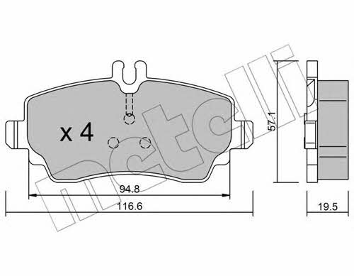 Metelli 22-0310-1 Brake Pad Set, disc brake 2203101