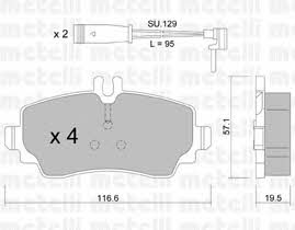 Metelli 22-0310-1K Brake Pad Set, disc brake 2203101K