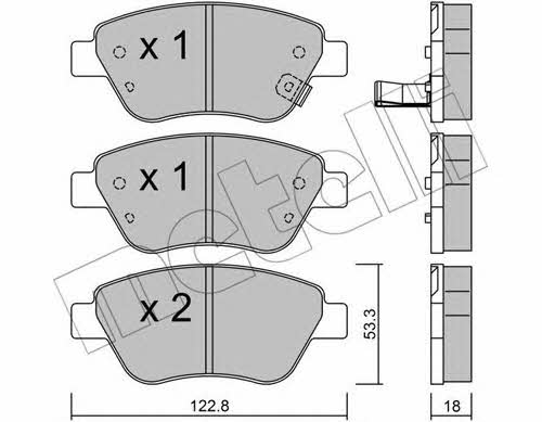 Metelli 22-0321-2 Brake pad set 2203212 2203212 Metelli Brake pad set