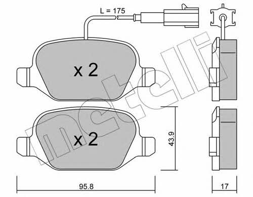 Metelli 22-0323-2 Brake Pad Set, disc brake 2203232