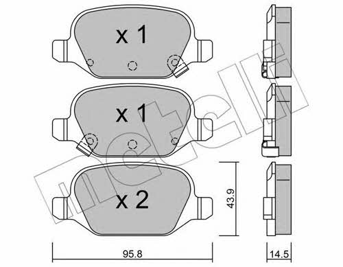 Metelli 22-0324-5 Brake Pad Set, disc brake 2203245