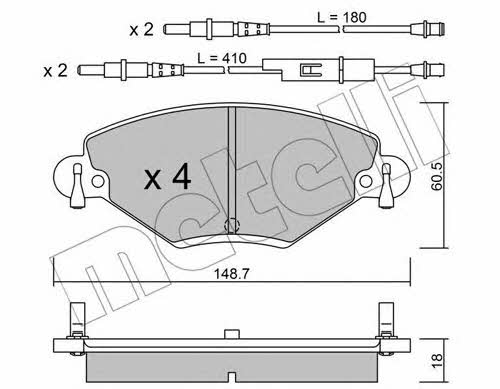 Metelli 22-0331-0 Brake Pad Set, disc brake 2203310