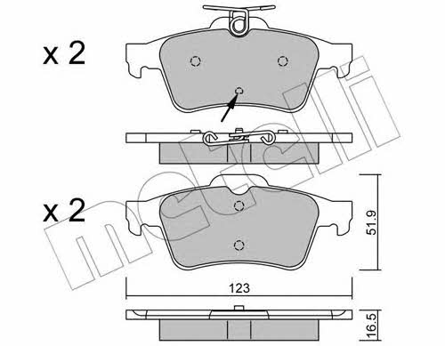 Metelli 22-0337-2 Brake Pad Set, disc brake 2203372