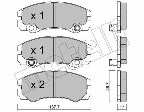 Metelli 22-0357-1 Brake Pad Set, disc brake 2203571