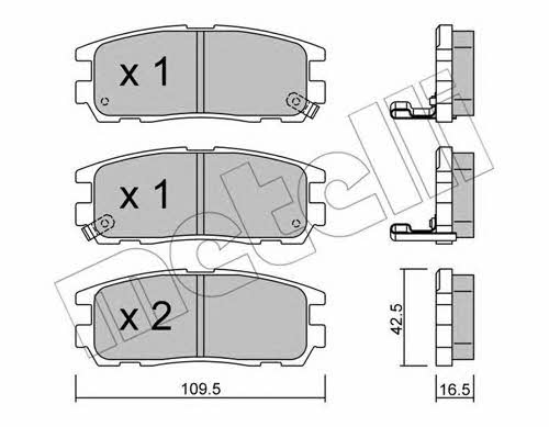 Metelli 22-0358-0 Brake Pad Set, disc brake 2203580