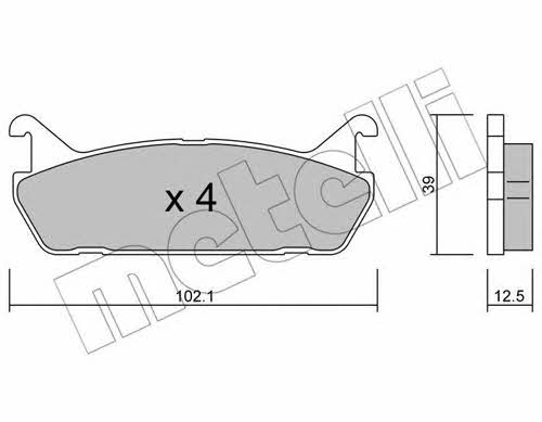 Metelli 22-0390-0 Brake Pad Set, disc brake 2203900