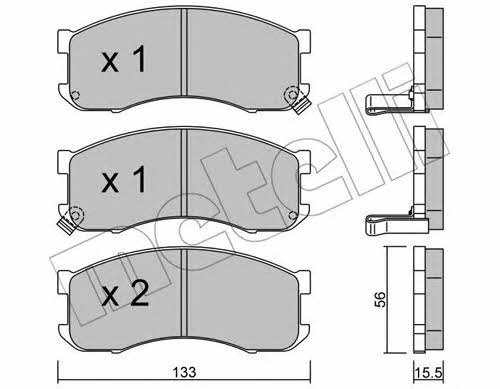 Metelli 22-0394-0 Brake Pad Set, disc brake 2203940