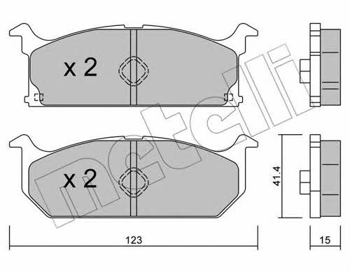 Metelli 22-0416-0 Brake Pad Set, disc brake 2204160