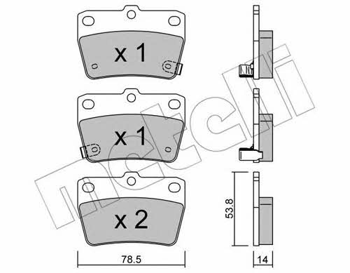 Metelli 22-0431-0 Brake Pad Set, disc brake 2204310