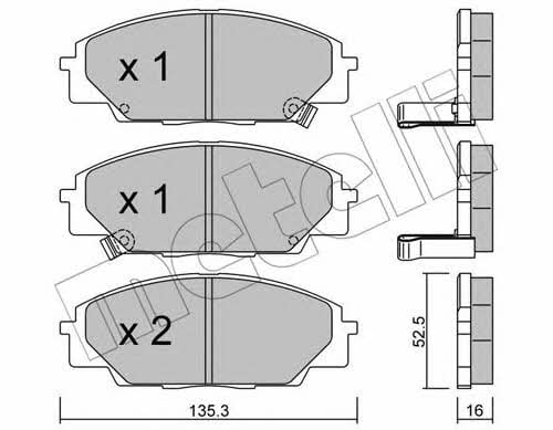 Metelli 22-0435-0 Brake Pad Set, disc brake 2204350