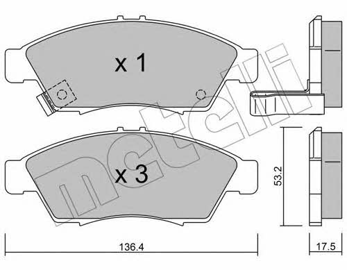 Metelli 22-0437-0 Brake Pad Set, disc brake 2204370