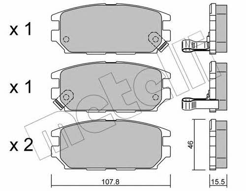 Metelli 22-0483-0 Brake Pad Set, disc brake 2204830