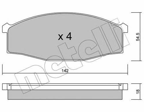 Metelli 22-0497-0 Brake Pad Set, disc brake 2204970
