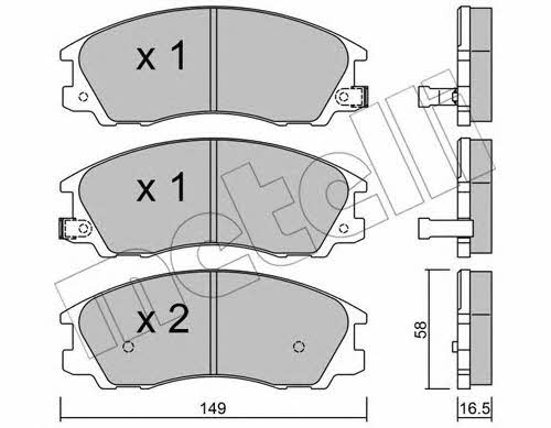 Metelli 22-0506-0 Brake Pad Set, disc brake 2205060