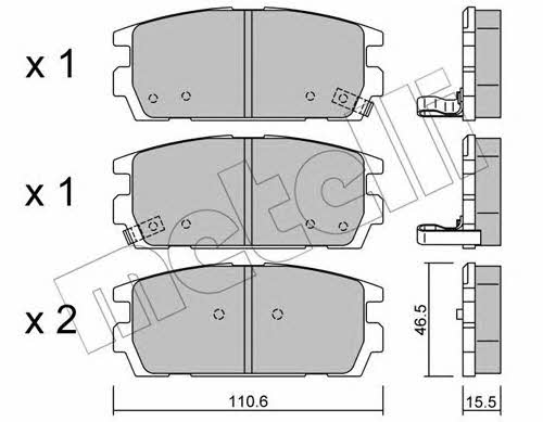 Metelli 22-0507-0 Brake Pad Set, disc brake 2205070