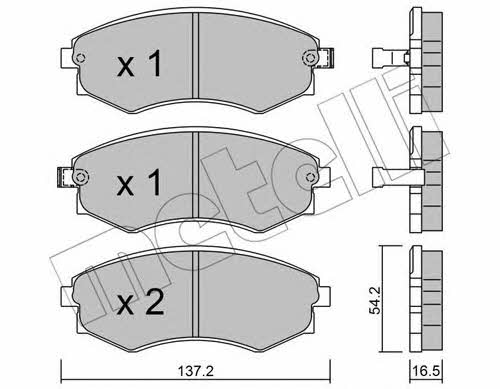 Metelli 22-0518-0 Brake Pad Set, disc brake 2205180