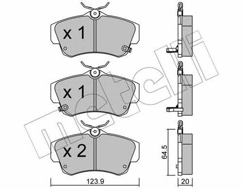 Metelli 22-0521-0 Brake Pad Set, disc brake 2205210
