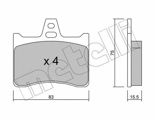 Metelli 22-0531-0 Brake Pad Set, disc brake 2205310