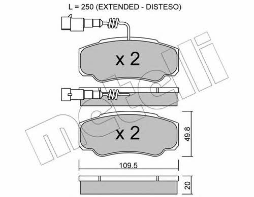 Metelli 22-0532-1 Brake Pad Set, disc brake 2205321