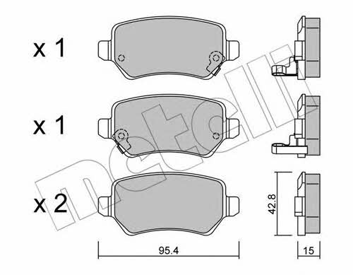 Metelli 22-0542-0 Brake Pad Set, disc brake 2205420